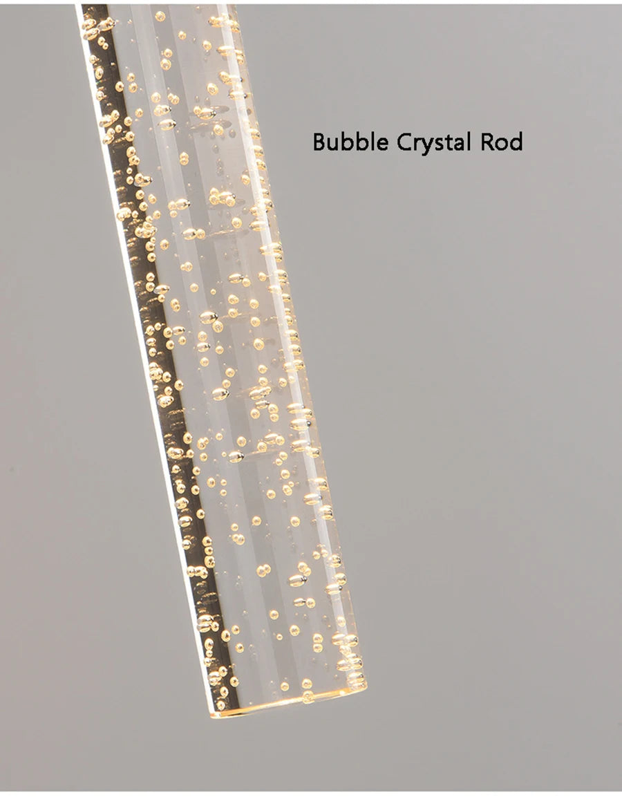 Nordic Bubbles Crystal Rod LED Wall Lamp Bedroom Bedside Living Room Wall Light Aisle Interior Home decoration AC85-265V