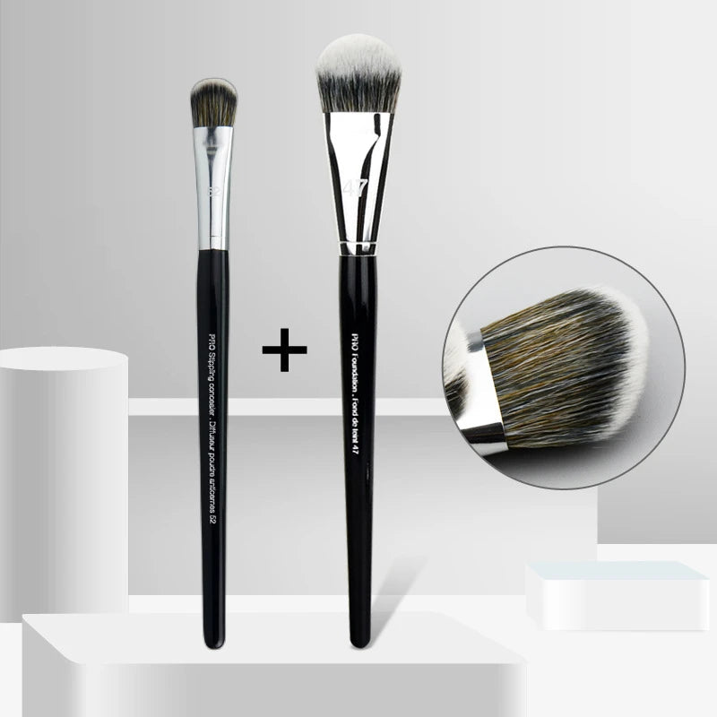 LOYBJ Professional Foundation Brush 47 Broom Head Liquid Foundation Shadow Concealer Brushes Women Face Base Makeup Beauty Tools RELUX.STORE