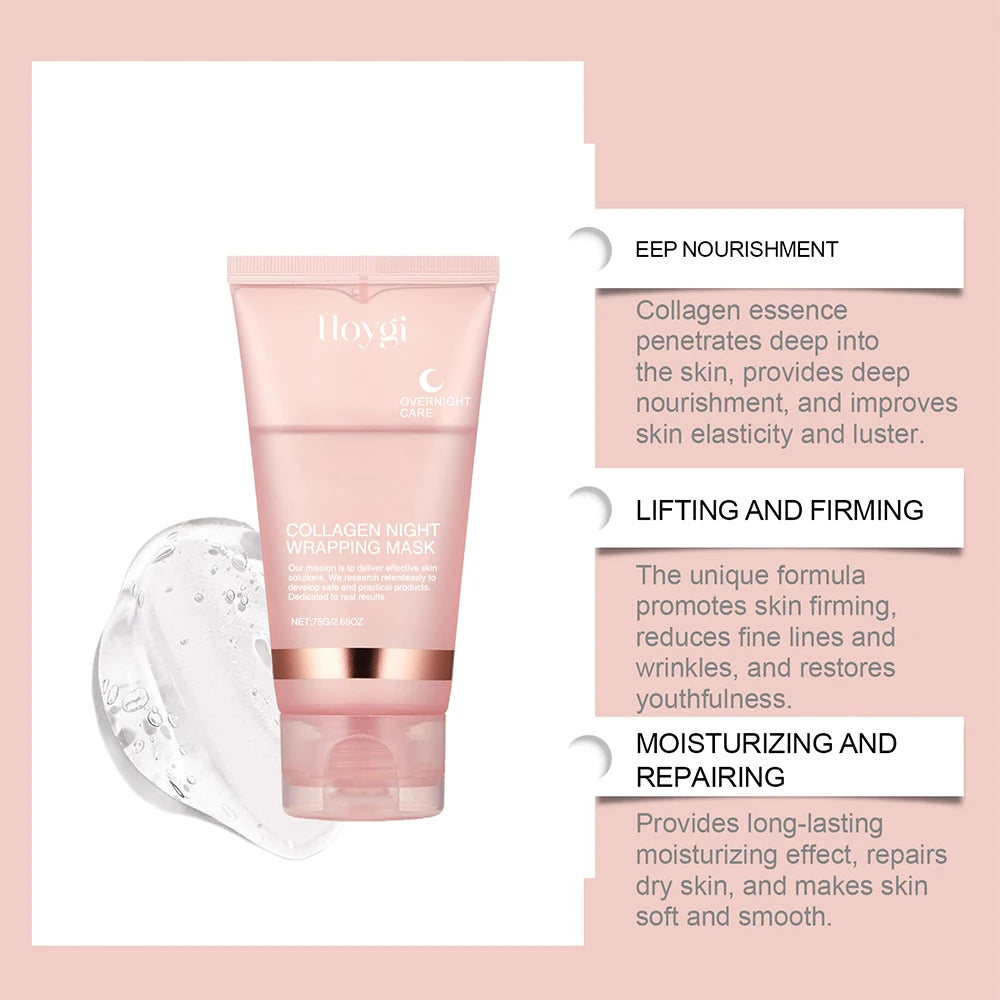 75/150ML Collagen Peel Off Face Mask Deeply Hydrating Moisturizing Night Wrapping Mask Cream Firming Skin Peel-off Facial Mask RELUX.STORE
