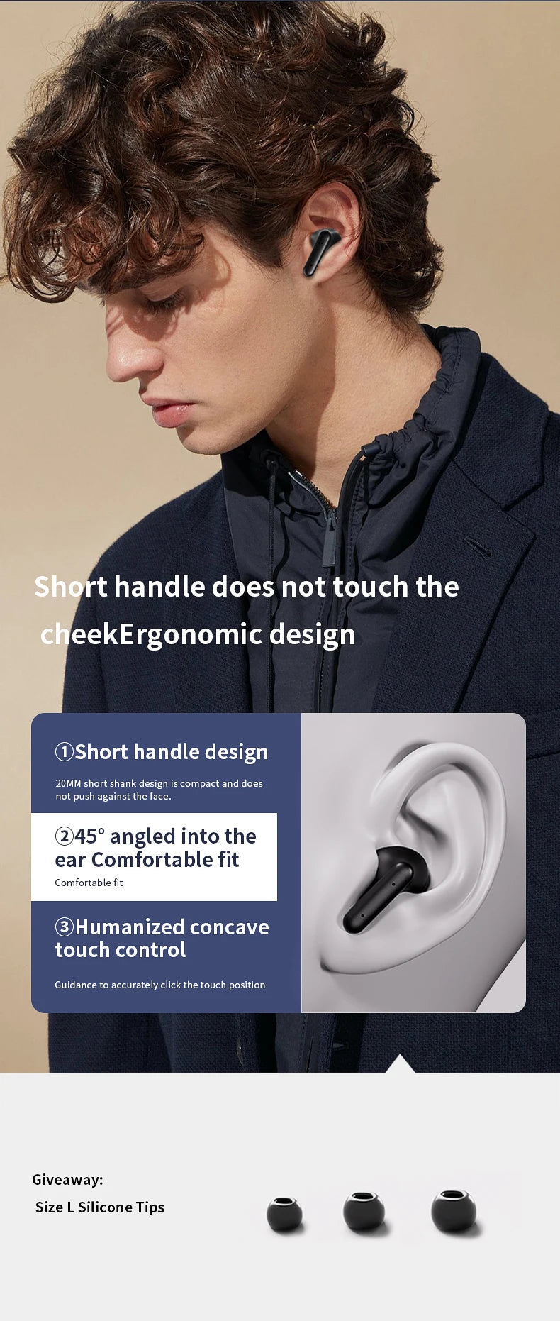 Realfit F3 ANC Active Noice Cancellation Bluetooth Earphones ENC Call HIFI Stereo Superb Bass Wireless Earbuds Sport Gaming RELUX.STORE
