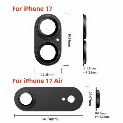 1Set HD Metal Ring Tempered Glass Lens Protector Film For IPhone 17 Air Pro Max Anti-scratch Back Camera Cover Phone Accessorios RELUX.STORE