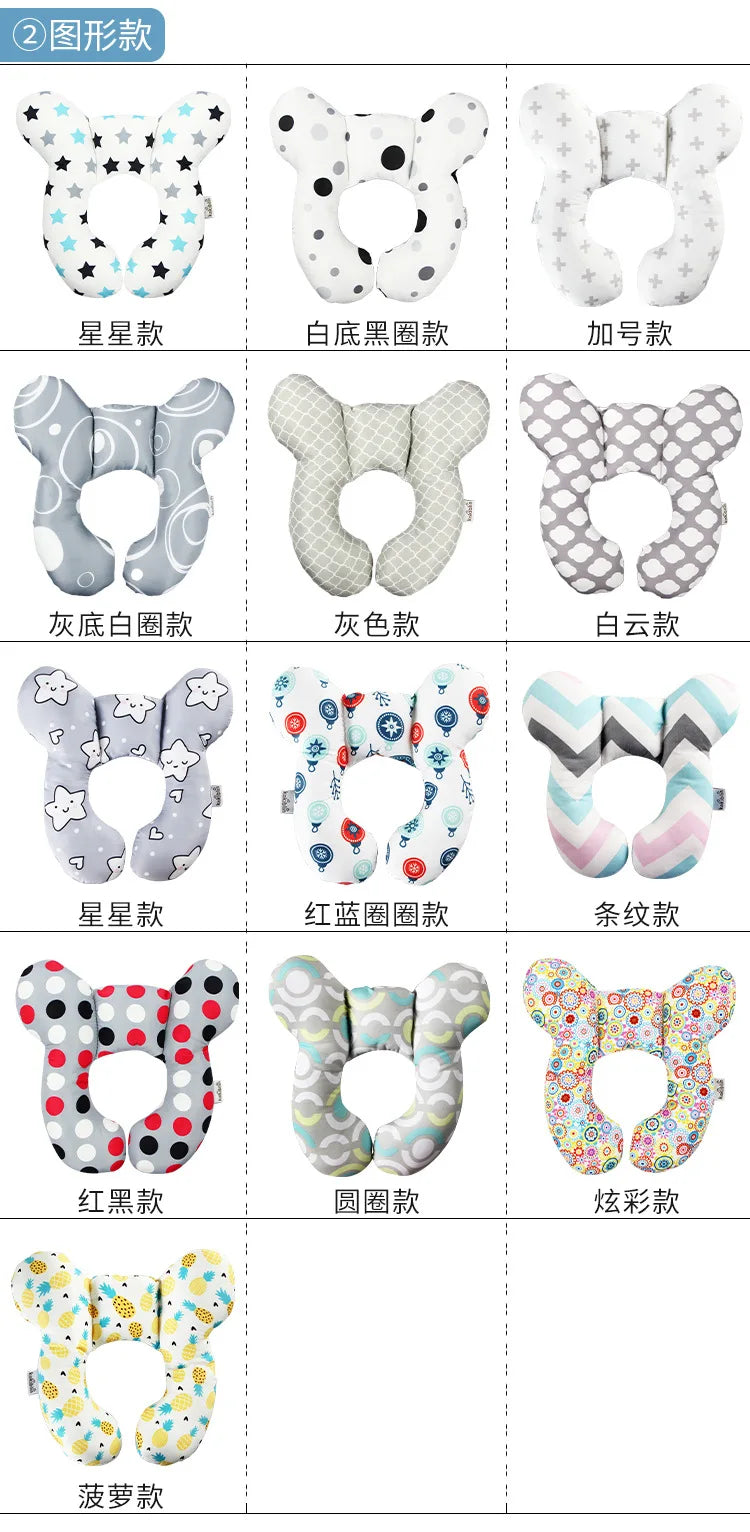 New Baby Pillow Protective Travel Car Seat Head Neck Support Pillows Newborn Children U Shape Headrest Toddler Cushion 0-3 Years