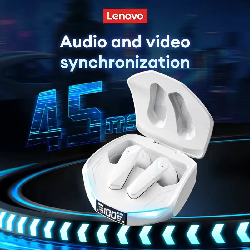 Lenovo XT53 Wireless Upgrade Bluetooth 5.4 Earphones Ultra Long Endurance Low Latency Gaming Headset LED Digital Display Earbuds RELUX.STORE