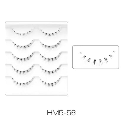 10Pairs Bottom Eyelashes Manga Lower Lashes Clear Band Wispy Small Flame Under Eye Lashes Korean Makeup Cosplay Tools RELUX.STORE
