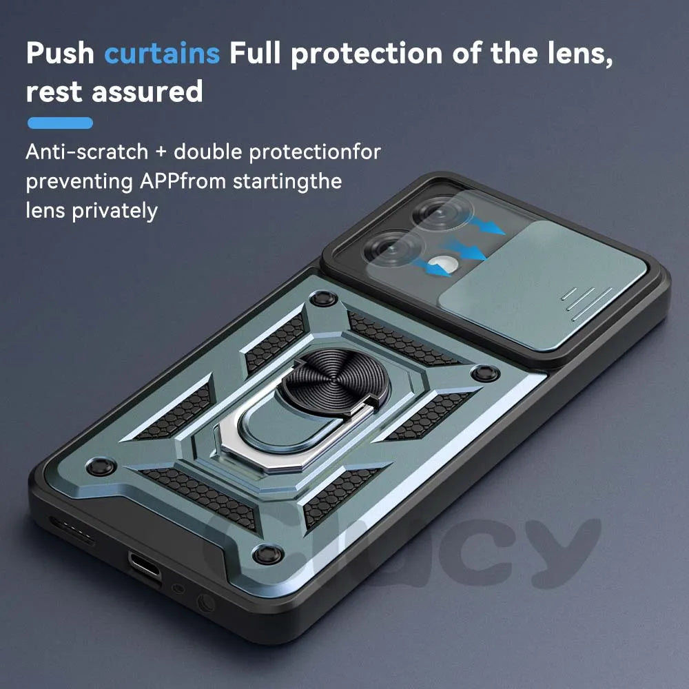 For Motorola Mote G84 G54 G34 G14 G53 G62 G42 G10 G20 G30 E22i E20 E30 E40 Case Slide Camera Shockproof Armor Protect Cover RELUX.STORE