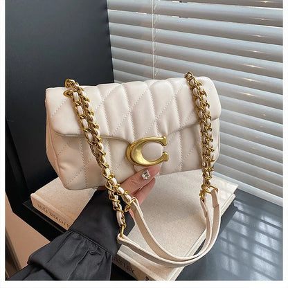 Luxury Fashion Women's Chain Handbag PU Leather Girls Shoulder Messenger Bag Brand lightweight Commuting Bag Tassel Square Bag RELUX.STORE