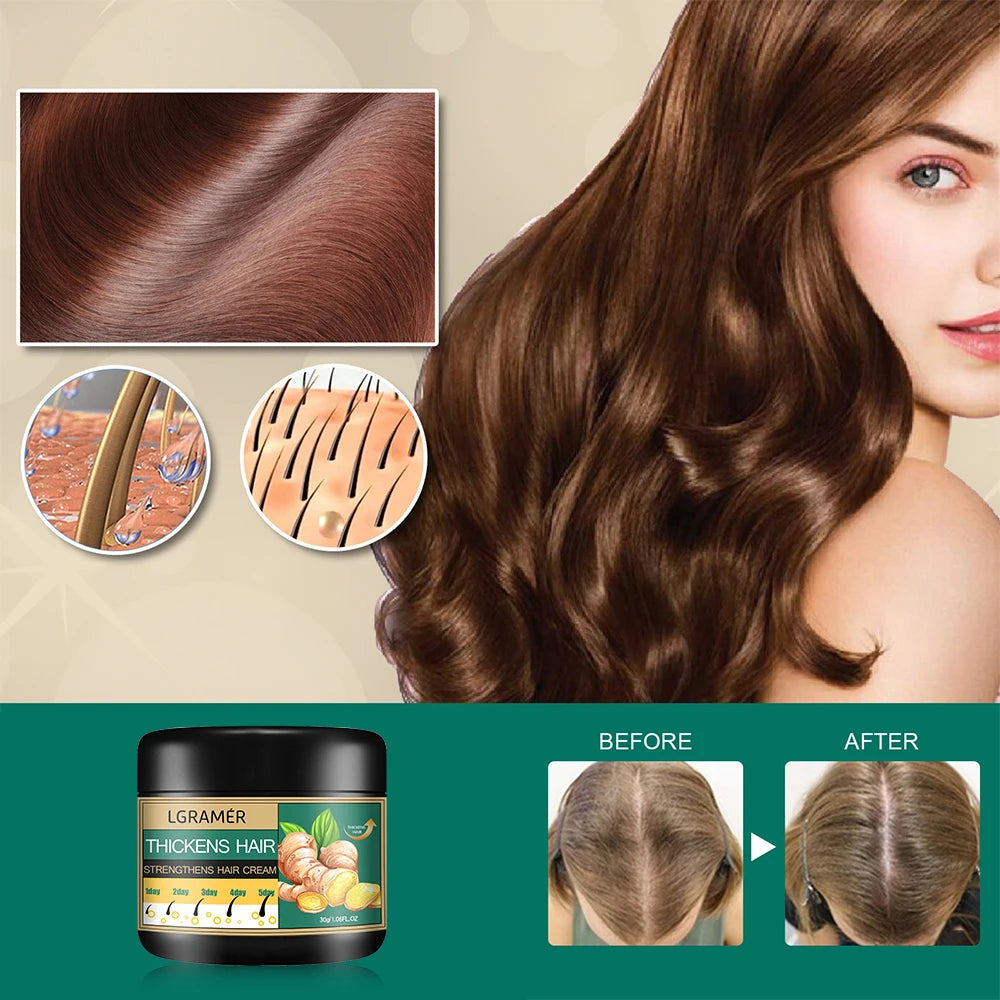 Ginger Hair Cream Deep Cleansing Promote Hair Growth Relieving Hair Loss Improving Scalp Stimulate Hair Follicle Smoothing Care RELUX.STORE