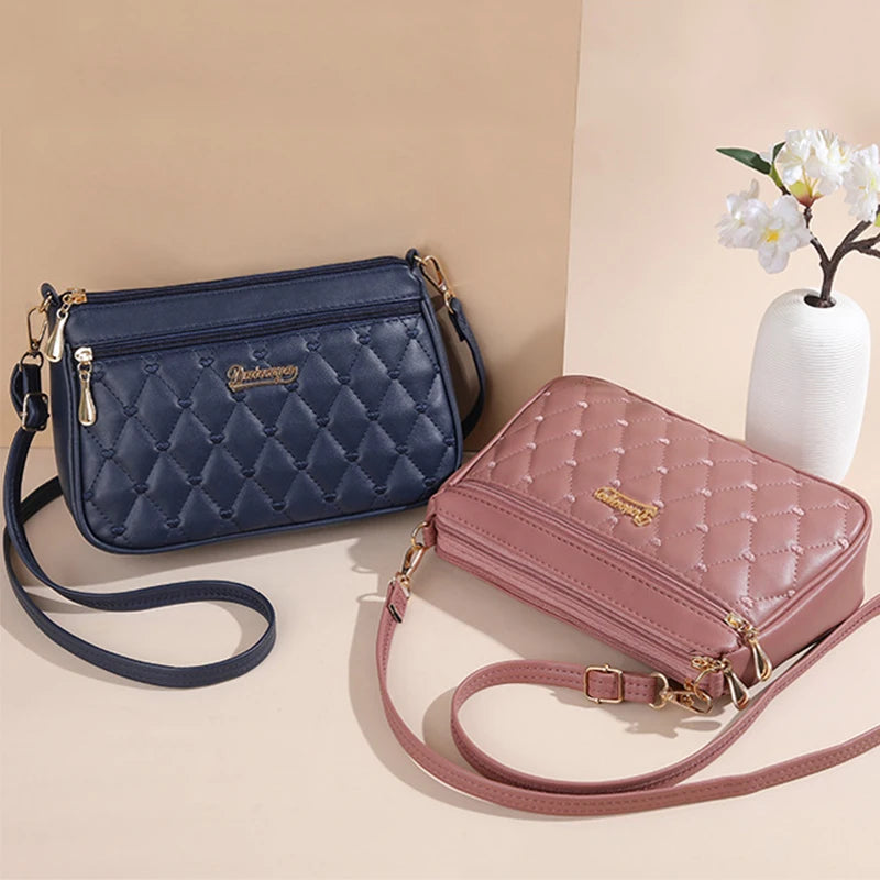Embroidery Messenger Bags Women Leather Handbags Bags for Women Sac a Main Ladies hair ball Hand Bag RELUX.STORE