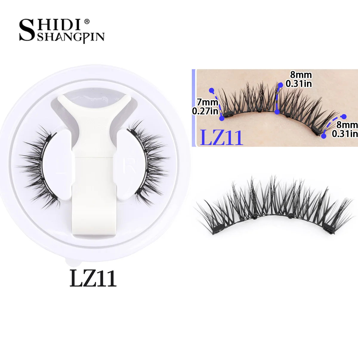 1 Pair Reusable Magnetic Eyelashes Tweezers Set Faux Mink Lashes Handmade 3D Natural False Eyelashes and Magnetic Tweezers Set RELUX.STORE