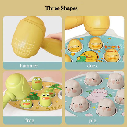 Duck/Frog/Pig Baby Toy Montessori Learning Game Educational Puzzle Gift for 12 24 Months Toddler Boy/Girl with Hammer RELUX.STORE