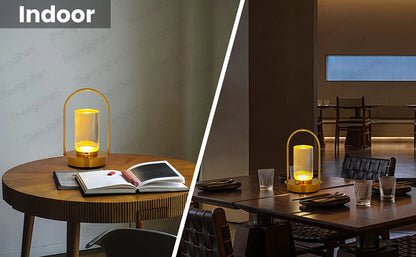 Table Lamp LED Touch Sensor Desktop Night Light Rechargeable Wireless Reading Lamp for Restaurant Hotel Bar Bedroom Decor Light