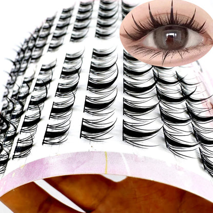 High-Capacity Individual Lashes 12/13/14mm Cluster Lashes Fluffy Natural Look DIY Eyelash Extension False Eyelashes Makeup RELUX.STORE