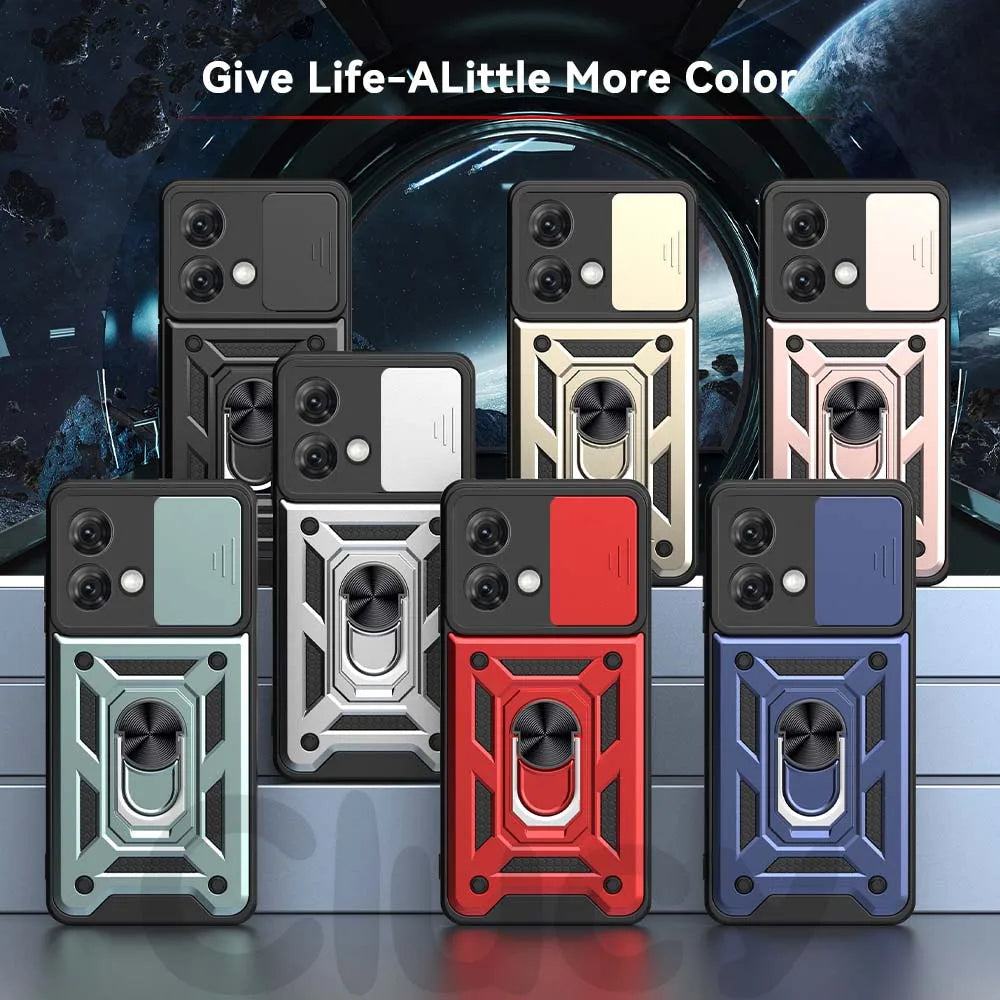 For Motorola Mote G84 G54 G34 G14 G53 G62 G42 G10 G20 G30 E22i E20 E30 E40 Case Slide Camera Shockproof Armor Protect Cover RELUX.STORE