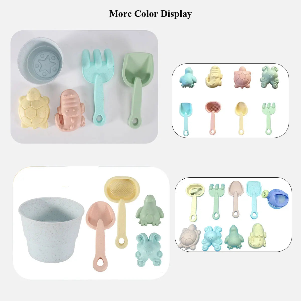 11/5/1 PCS Beach Sand Play Water Set Folding Bucket Summer Toys for Children Kids Outdoor Game Sandbox Accessories Color Random - RELUX.STORE