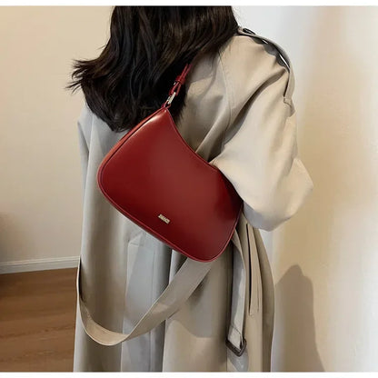 Red Underarm Shoulder Bags for Women 2024 New Texture Leather Crossbody Bag Luxury Designer Wedding Bride Handbags Sling Bag