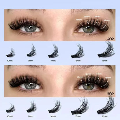 DIY Lashes Extension Kit Lash Bond and Seal Remover Eyelashes 200 PCS Clusters Makeup Tools for Gluing Lashes Gluing Glue RELUX.STORE