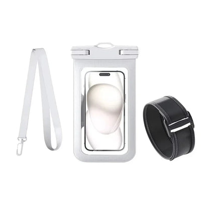 2 in 1 Waterproof Armband Bag Phone Case for IPhone 16 15 14 13 12 11 Pro Max IPhone16 ProMax Swim Dry Pouch Cover with Lanyard