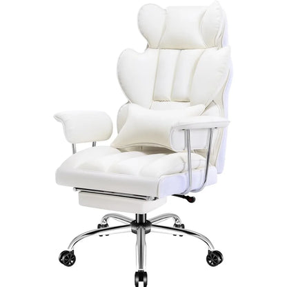 Office Chairs Big &Tall Office Chair, High Back Leather Chair with Footrest, Reclining Ergonomic Executive Suppo Office Chairs