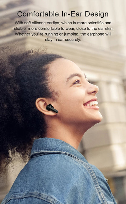 QCY T13 ANC Earphone Bluetooth 5.3 Active Noise Cancellation -28dB Wireless Headphone Fast Charge Earbuds 0.068' Low Latency RELUX.STORE