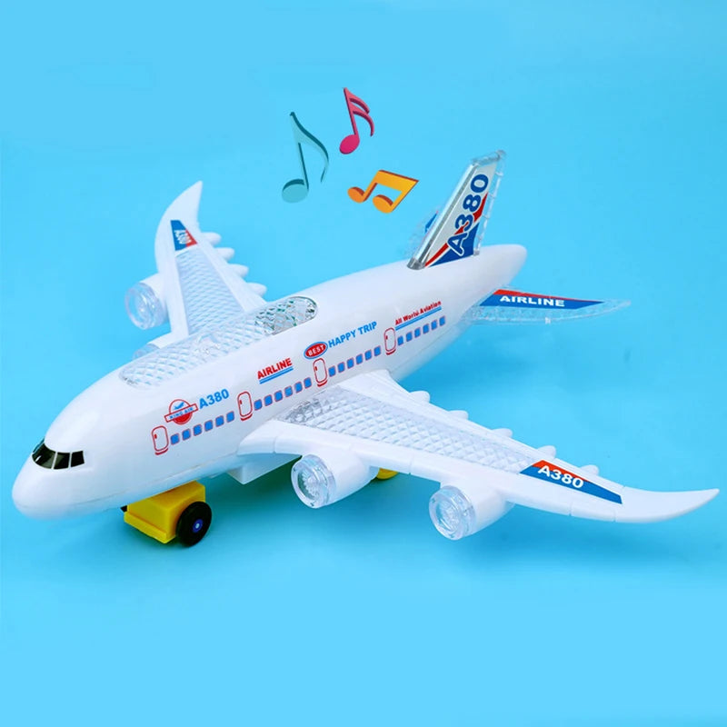 Electronic Aeroplane Toy with Music & Light Airplane Toy Electric Detachable Plane Toys Autopilot Automatic Obstacle Avoidance - RELUX.STORE