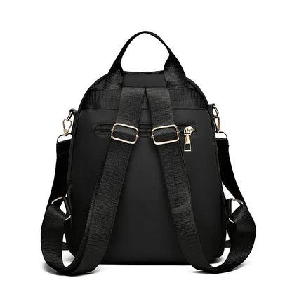 Simple Pu Black Large Capacity Backpacks Women Travel Bag Solid Harajuku Student Schoolbag Backpack Unisex Bags High Street