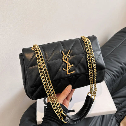 New Xiaoxiangfeng diamond grid chain bag, stylish and versatile, large capacity diagonal span small square bag RELUX.STORE