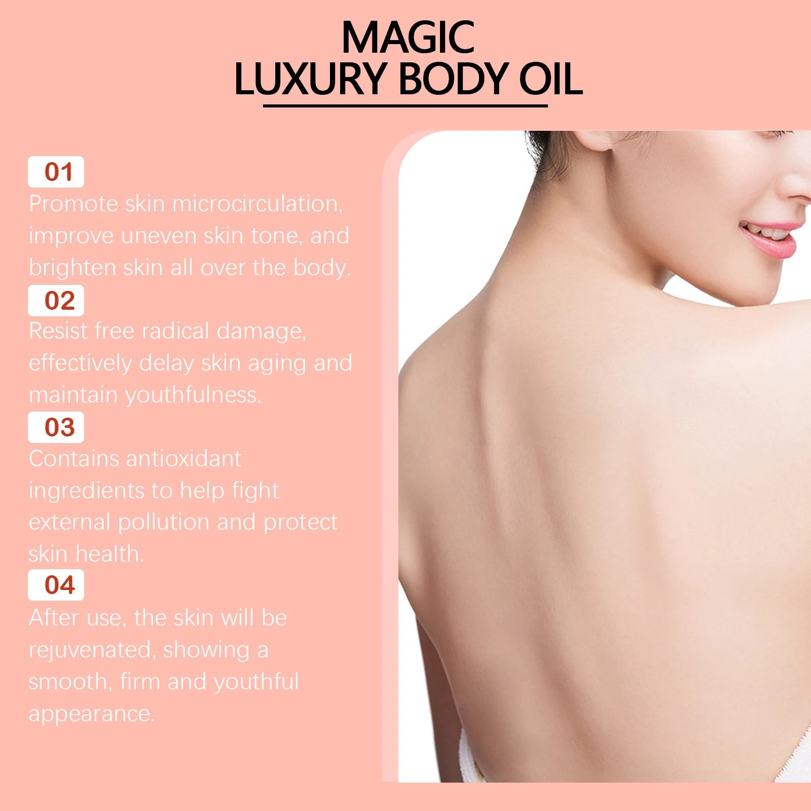 Body Firming Oil Deep Moisturizing Dry Skin Improve Sagging Skin Tightening Chest Thighs Nourishing Magic Luxury Body Care 100ml RELUX.STORE