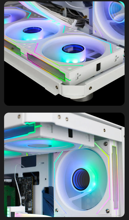 JUMPEAK MX120 360mm Modular Wireless Splicing PC 120mm Case Cooling Fan ARGB Infinite Mirror Effect For Computer Water Cooler