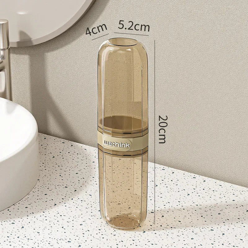 Toothbrush Travel Containers Transparent Portable Toothbrush Case Outdoor/business Trip/travel Acessories