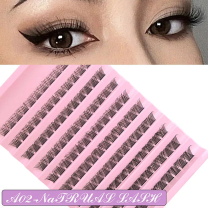 DIY Eyelash Extension Kit Individual Lashes Cluster Mix Lash Clusters with Lash Bond and Seal and Lash Accessories RELUX.STORE