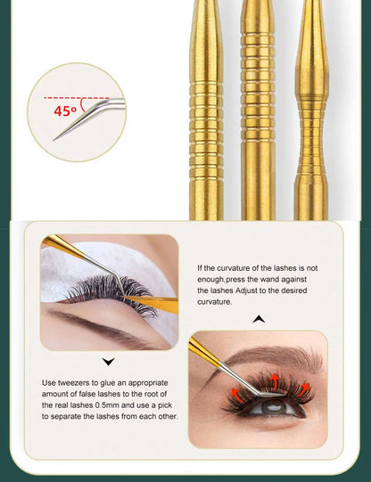 Lash Lift Curler Kit Eyelash Perming Stick Stainless Steel Cosmetic Applicator Comb Makeup Tool Eyelash Extension Supplies RELUX.STORE