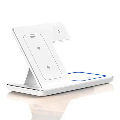 Foldable Phone Wireless Charger Station For iPhone 16 15 14 13 12 Pro Max Apple Watch 10/9/8/7/6 AirPods 3/2 Fast Charging Dock