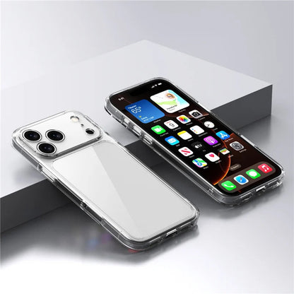 Luxury Hybrid Transparent Shockproof Phone Case For iPhone 17 Pro Max 17 Air 17Pro Max Clear Hard Acrylic Protective Back Cover RELUX.STORE