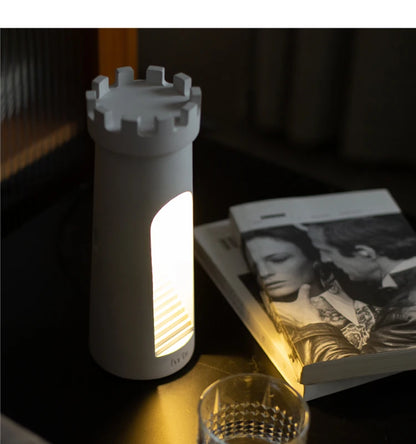 Lighthouse Eye Protection Sleep Atmosphere Simple Table Lamp Creative Gift Bedroom Touch Nightlight USB Bedside Lamp Cement Lamp