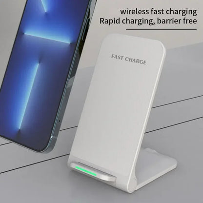 Foldable 30W Wireless Charger Stand Pad For iPhone 16 15 14 13 12 Pro X XS 8 Samsung Xiaomi Induction Fast Charging Dock Station