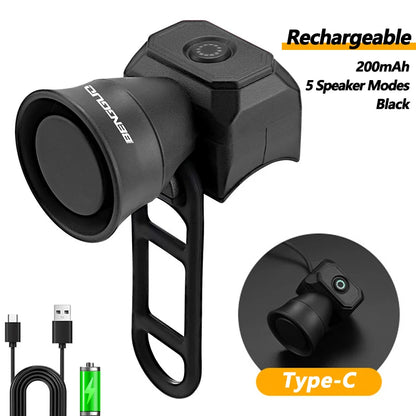 Bicycle Horn Mountain Bike Mini USB Charging Waterproof Electronic Bike Bell Riding Equipment Children's Scooter Accessories