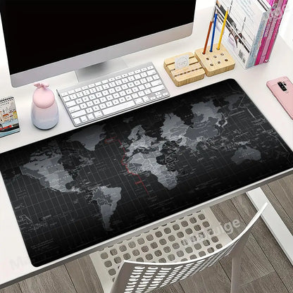 Black map Mouse Pad XXL Office Mousepad Computer Keyboard Pads MouseMat Gamer Soft Office Carpet Table Mat New Desktop Desk Mats