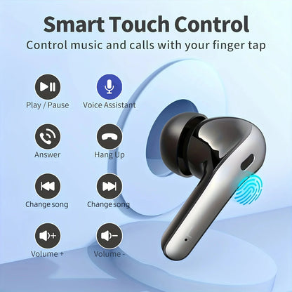 Blue Tooth Headset Touch Control Headphone Voice Control Sports Gaming Earphone With Microphone IPX7 Waterproof Men Women Gift