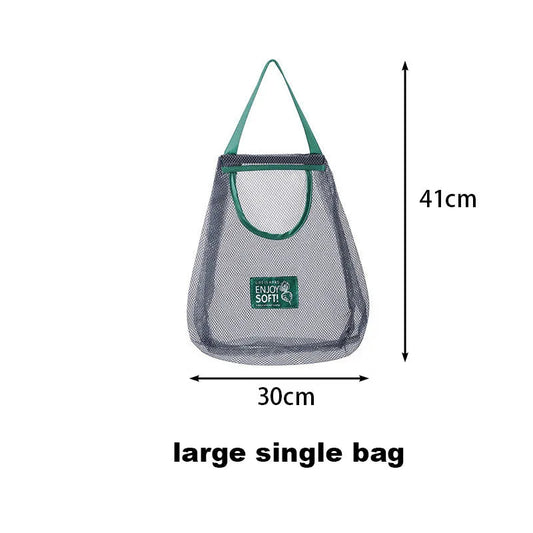 Reusable Storage Bags Kitchen Hanging Mesh Bag Home Fruit And Vegetable Storage Net Bag For Ginger Garlic Potatoes Onions RELUX.STORE