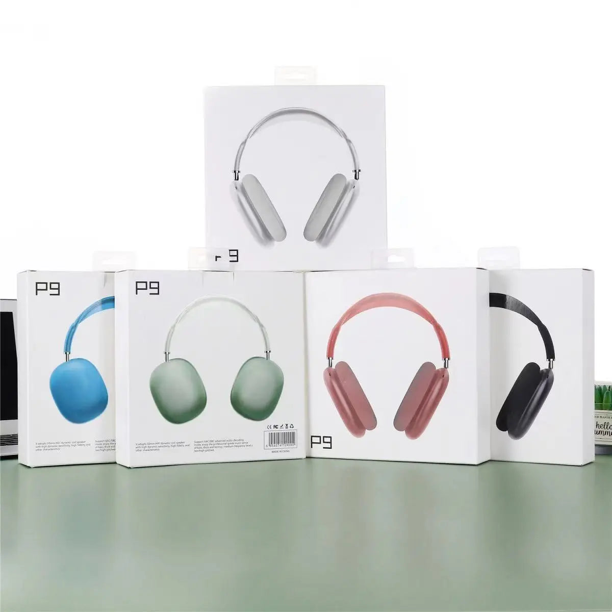 P9 Wireless Bluetooth Headset Outdoor Sports Gaming Wireless Headphones with Mic Noise Cancelling Earbuds Bluetooth Earphones RELUX.STORE