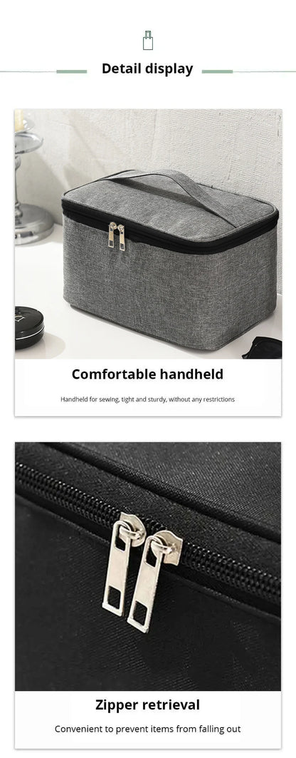1pc Business Trip Men's Toiletry Bag Double Layer Large Capacity Cosmetic Bag Oxford Cloth Storage Bag Portable Handbag