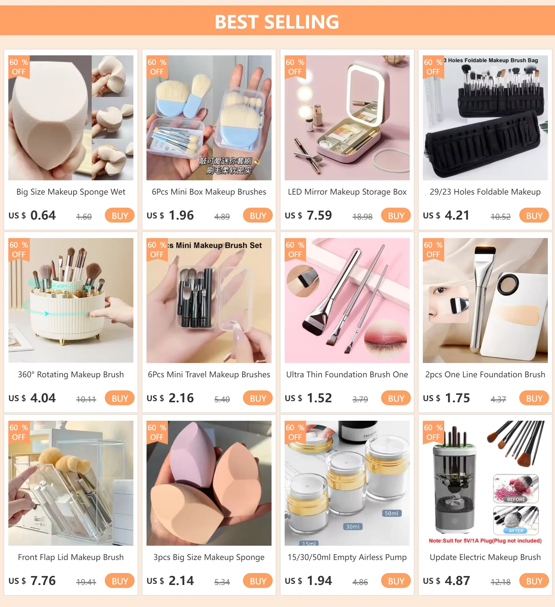 Makeup Brush Storage Box 360 Rotating Makeup Brush Holder Organizer Desktop Lipstick Powder Brush Bucket Comestic Tools Box RELUX.STORE