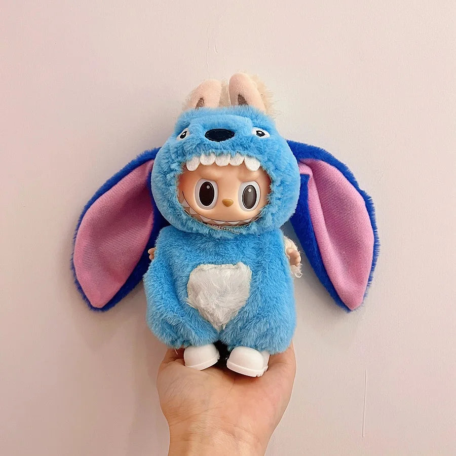 Labubu Clothing Popular New Products Fashion Velcro 17cm Doll Cute Dress Casual Set Skirt Plush Toy Clothing