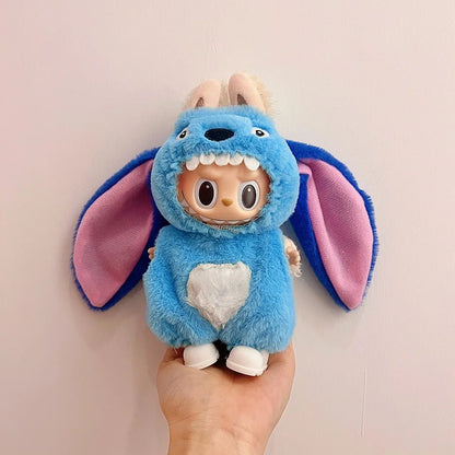Labubu Clothing Popular New Products Fashion Velcro 17cm Doll Cute Dress Casual Set Skirt Plush Toy Clothing