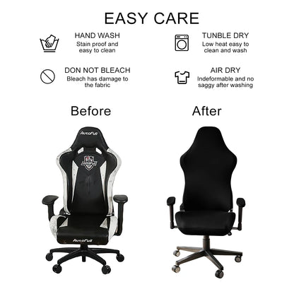 4pcs/set Elastic milk silk water and electricity resistant competitive chair cover, internet cafe gaming hall chair cover