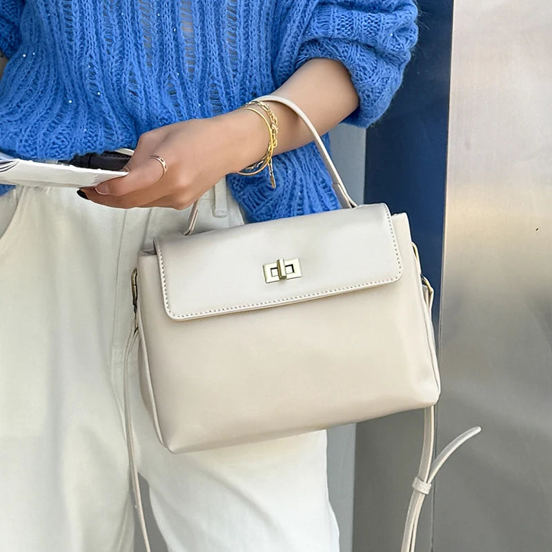 Women Cowhide Genuine Leather Tote Bag Lady Designer Luxury Soft Leather Handbag Fashion Crossbody Bags Female Shoulder Handbag RELUX.STORE