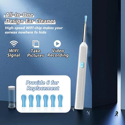 Visual Ear Wax Cleaner with Camera Safe Earwax Removal Endoscope with 5M Camera Luminous Otoscope Ear Cleaning Tools Ear Care