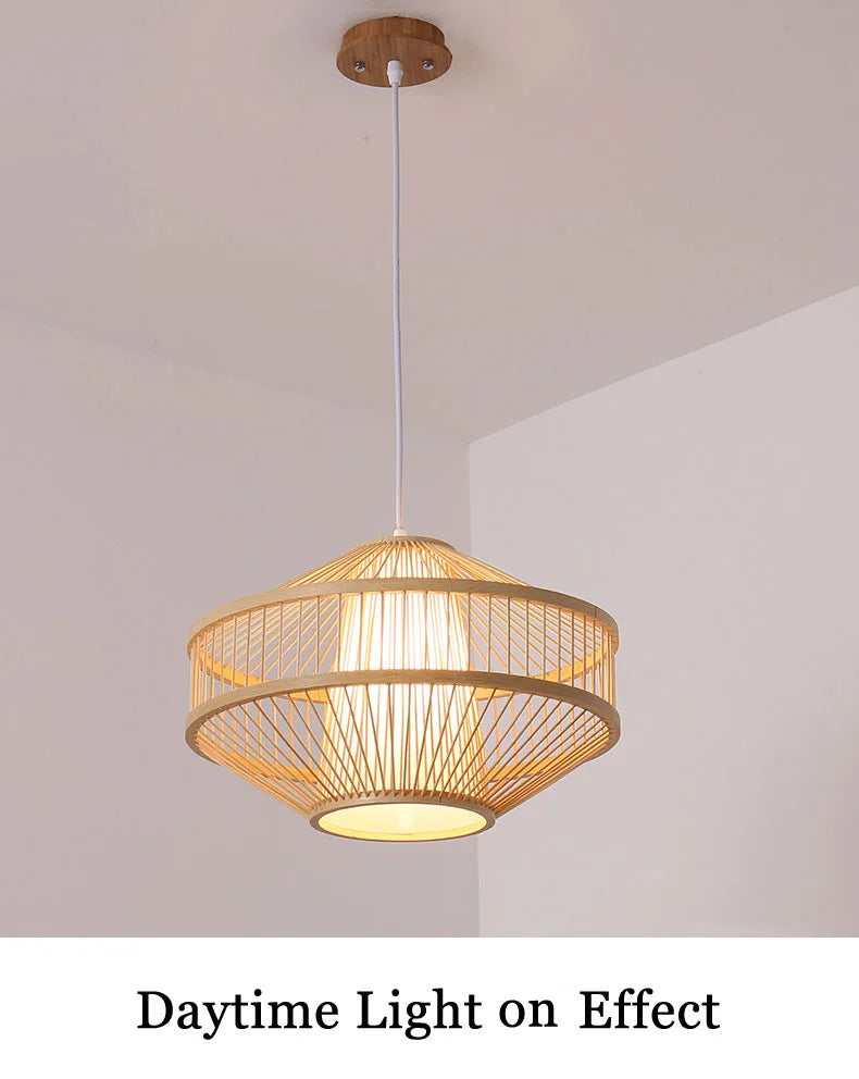 New Chinese Style Bamboo Chandelier Restaurant Lamps Creative Features Restaurant Bar Hot Pot Restaurant Tea House Pentent Lamp