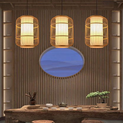 Neo-Chinese Style Handmade Bamboo Chandeliers-Modern Retro Lighting for  Restaurants Hot Pot Tea Rooms B&Bs