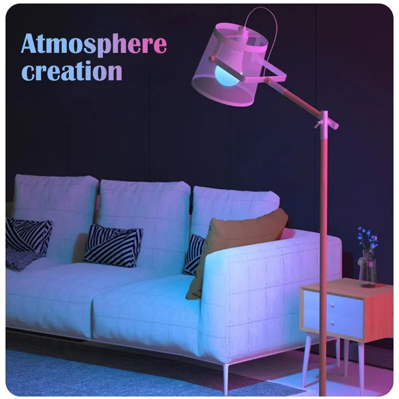 16 Colors RGB Bulb LED Multicolor Bulb E27 220V Household Lighting Dimmable 24 Key Remote Control Smart Lamp Atmosphere Light RELUX.STORE